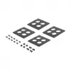 Delock 88195 19" patch panel typu D so 4 platňami 86 x 86 mm, 4 porty, 2U, čierny