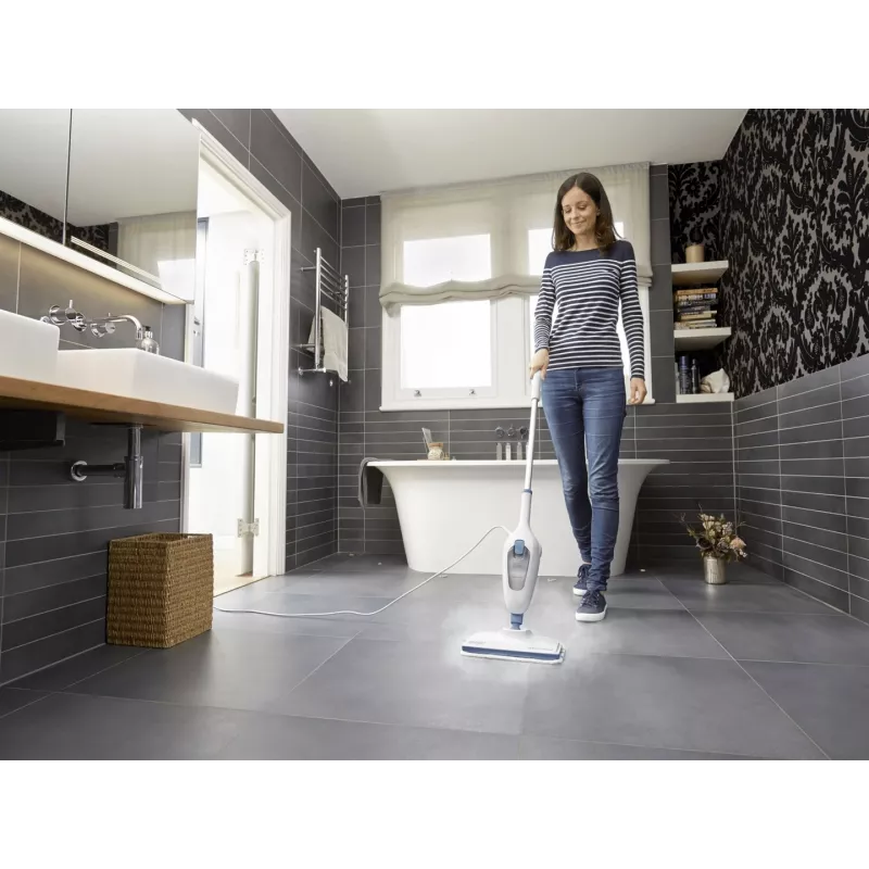 Black & Decker FSM13E1 parný čistič 0,38 L 1300 W modrá, biela