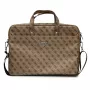 Taška na notebook GUESS GUCB15P4TW 16 palcov hnedá Saffiano s 4G trojuholníkovým logom