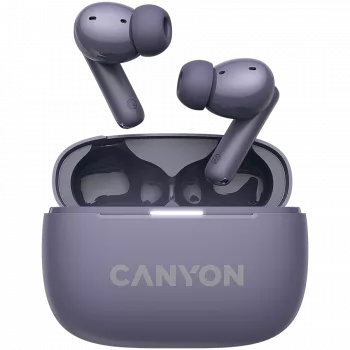 Canyon CNS-TWS10PL slúchadlá a headset True Wireless Stereo (TWS) In-Ear pre hovory/hudbu/šport/každodenné použitie USB Type-C Bluetooth fialová (CNS-TWS10PL)