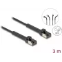 Sieťový kábel DeLOCK RJ45 tenký Cat.6A U/FTP 3m čierny
