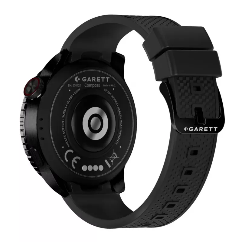 Smartwatch Garett Compass GPS čierny — Garett Compass GPS Smartwatch, čierny