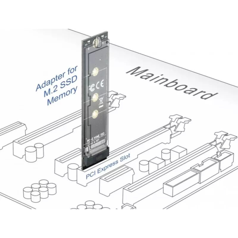 DELOCK PCI Express x1 na M.2 Key M adaptér 64105