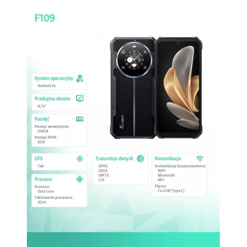 Smartphone FOSSiBOT F109 čierny — F109 čierny CH model
