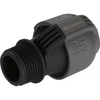 Spojka zavlažovacieho systému 25 mm > 1, čierna spojka/sivá