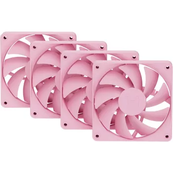 Počítačový chladiaci ventilátor HYTE FA12-SM-4 120 mm, 1500 ot/min, 72 m³/h, 1,6 mmH2O, FDB, ružový, 4 ks