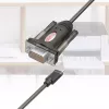 Unitek Y-1105K adaptér USB-C na RS-232, 1,5 m, čierny