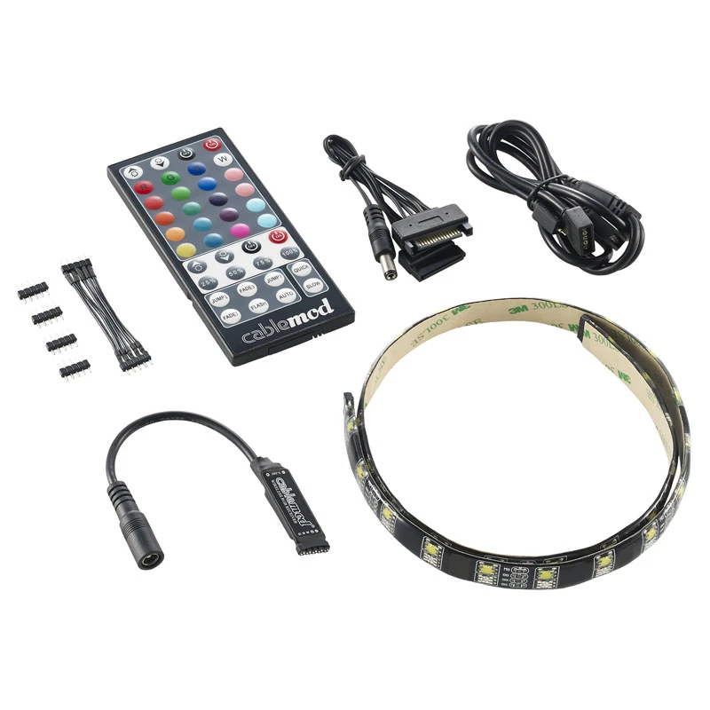 LED pásik CableMod CM-LED-60-D60RGBW-RK biely RGB 60 cm