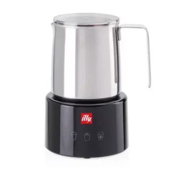 Šľahač mlieka / ohrievač mlieka Illy 23760 čierny nehrdzavejúca oceľ 250ml