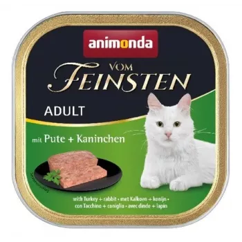 Mokré krmivo pre mačky Animonda Vom Feinsten morčacie 100 g miska, dospelé, bezlepkové, bez sóje