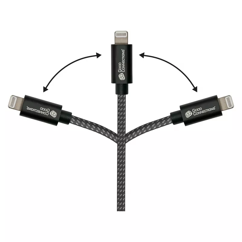 Good Connections USB 2.0 nabíjací a dátový kábel pre iPhone/iPad/iPod USB-C konektor samec na Lightning - Kvalitne spracovaný a oficiálne od Apple ce
