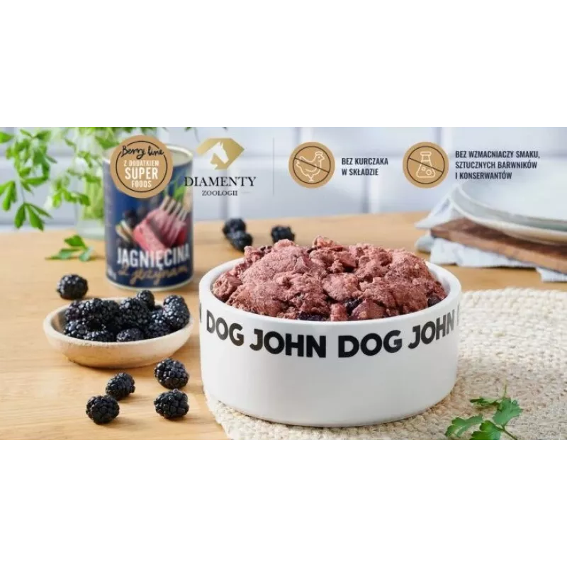 JOHN DOG Berry Line Jahňacie s černicami mokré krmivo pre psov, 800 g