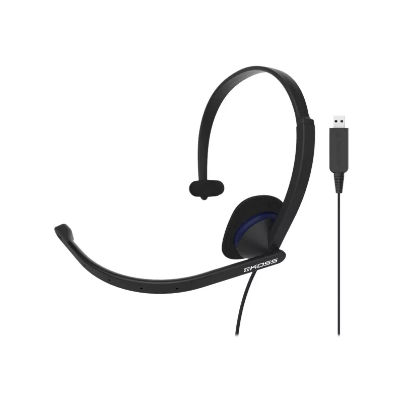 Koss | slúchadlá | CS195 USB | káblové | on-ear | mikrofón | čierna