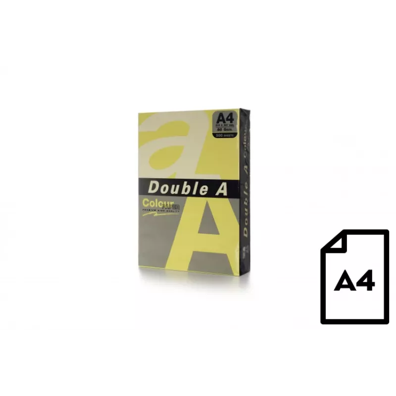 Farebný papier Double A, 80 g, A4, 500 listov, maslo