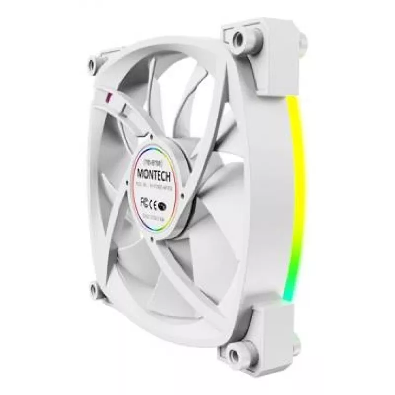 Montech RX120 PWM ventilátor počítačovej skrine 12 cm biely 3 ks