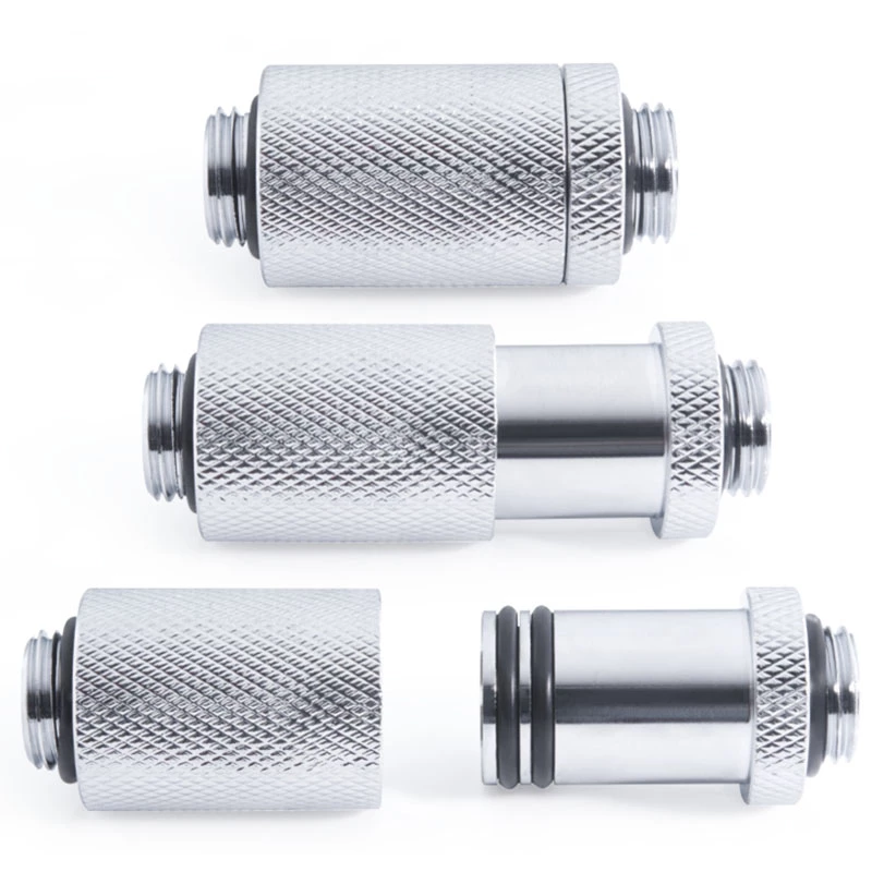Alphacool ES D-Plug 31,5 mm, vonkajší závit G1/4 – vonkajší závit G1/4, chróm