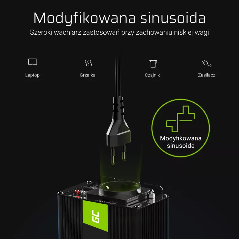 Green Cell INV08 napájací zdroj/invertor Outdoor 1000 W čierny