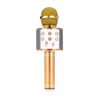 Mikrofón MANTA MIC10-G zlatý kardioida prenosný — kondenzátorový kardioida, ručný dizajn