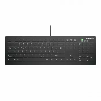 CHERRY AK-C8112 Medical USB QWERTZ nemecká čierna biela full-size klávesnica