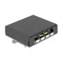 DELOCK zaslepovací kryt 4-port pre Keystone RJ moduly, čierny, kov — montáž na stôl/stenu/lištu DIN