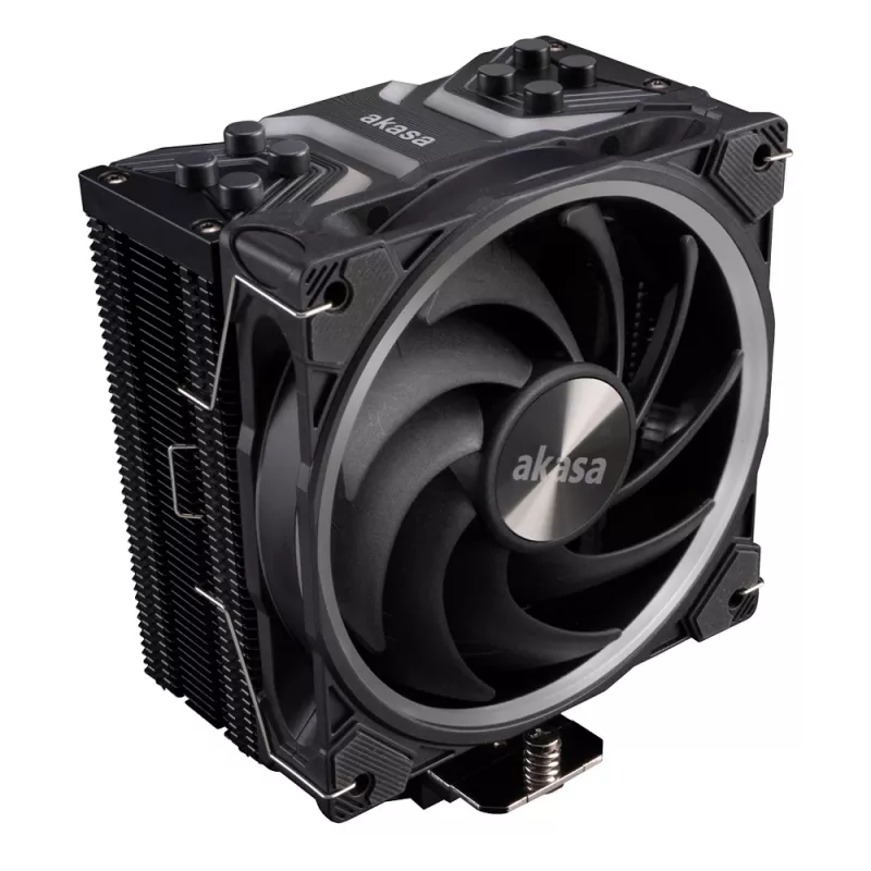 Vzduchový chladič Akasa Soho H4 Plus 12 cm čierny hydrodynamické ložisko
