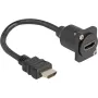 DeLOCK D-Type HDMI kábel konektor samec na konektor samica čierny 20 cm