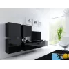 Úložná skriňa cama meble VIGO 50×50×30 cm nástenná, čierna/čierna lesk