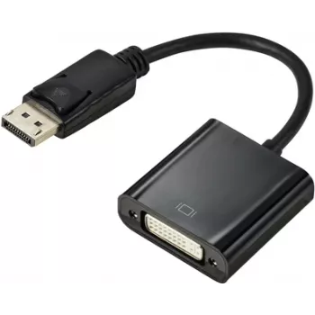 Renkforce RF-5771774 DisplayPort / DVI adaptér [1x DisplayPort konektor samec - 1x DVI konektor samica 24+5pol.] čierny PVC plášť 15 cm (RF-5771774)
