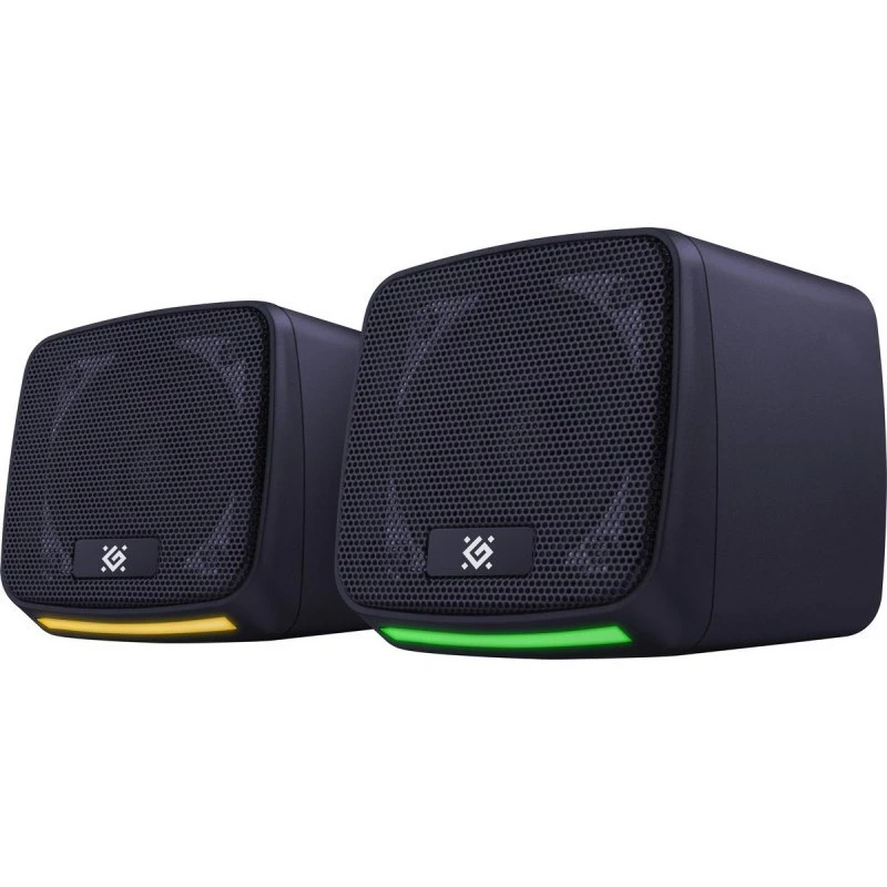 Defender J3 2.0 počítačové reproduktory, 6 W, LED, napájanie cez USB, AUX, 90–20000 Hz, čierne