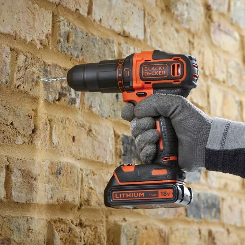 Black & Decker BDCHD18KB-QW bezskľučidlový vrták čierna, oranžová