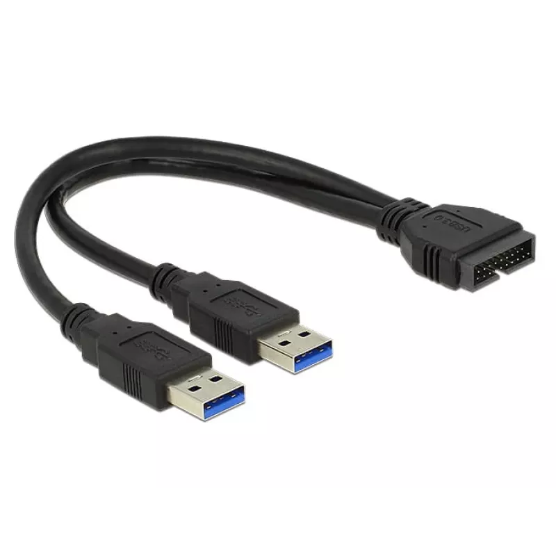 USB kábel DeLOCK 0,25m USB3.0/2xUSB3.0 83910