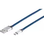 USB kábel S/CONN 14-50018 USB 2.0 0,3 m USB A USB C modrý