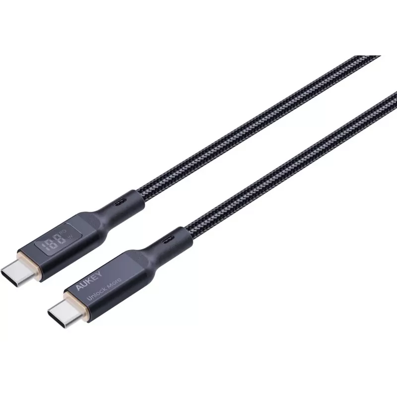 AUKEY CB-MCC102 USB kábel 1,8 m USB-C čierny 480 Gbit/s