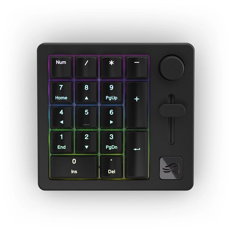 Káblový/bezdrôtový numerický blok Triton Glorious GMMK Wireless Numpad — Fox mechanické spínače, čierny