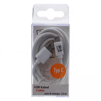 USB kábel 2GO 795925 1m Micro-USB B USB C USB 3.2 Gen 1 biely