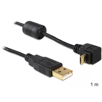 USB kábel DeLOCK USB 2.0 1 m Micro-USB B čierny