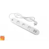 Inteligentný predlžovací kábel so zásuvkami Denver SHP-300U 3 AC zásuvky typ E 4 biely