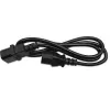 Predlžovací napájací kábel QOLTEC 50459 IEC C13 na C14 1,5 m