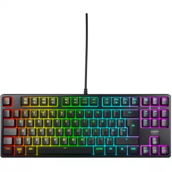 No name K4V2 TKL klávesnica – kompaktný Tenkeyless dizajn, káblová, čierna, UK rozloženie