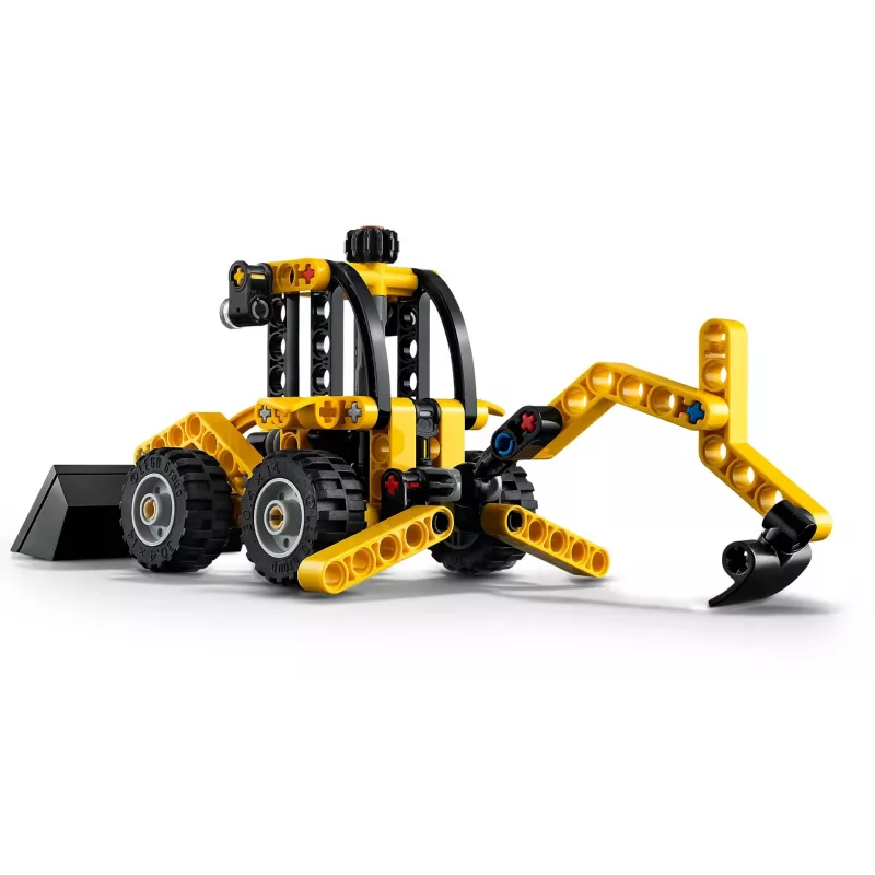 Stavebnica LEGO Technic Backhoe Loader 42197 — kĺbové riadenie, funkčný nakladač, 104 dielov, odporúčaný vek 7+