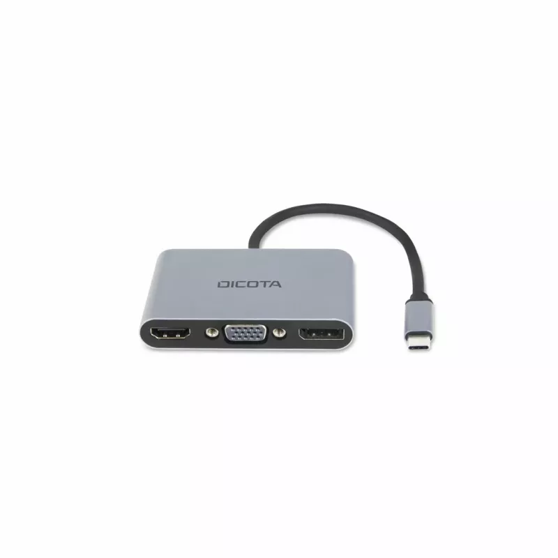 DICOTA D32064 dokovacia stanica pre mobilné zariadenia Tablet/Smartphone/Laptop strieborná