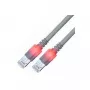 EasyLan DualBoot LED patch kábel RJ45 S/FTP Cat.6 (trieda E) - s konektorom saCon - LSOH - sivý - 10 m
