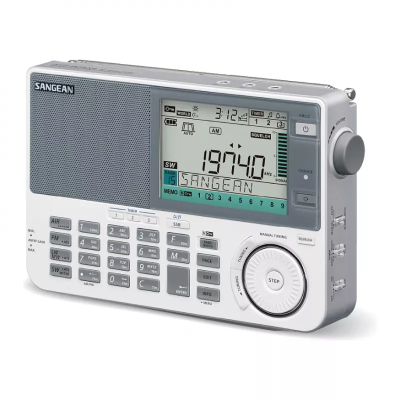Prenosné rádio Sangean ATS-909 X2 — biela — AM FM SW digitálny tuner