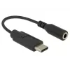 Delock audio adaptér - 24 pin USB-C (M) na minikonektor stereo 3,5 mm (F)