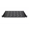 Polica Extralink SHELF 1U pre 19-palcové nástenné skrine, 1U, 300 mm, čierna, kovová