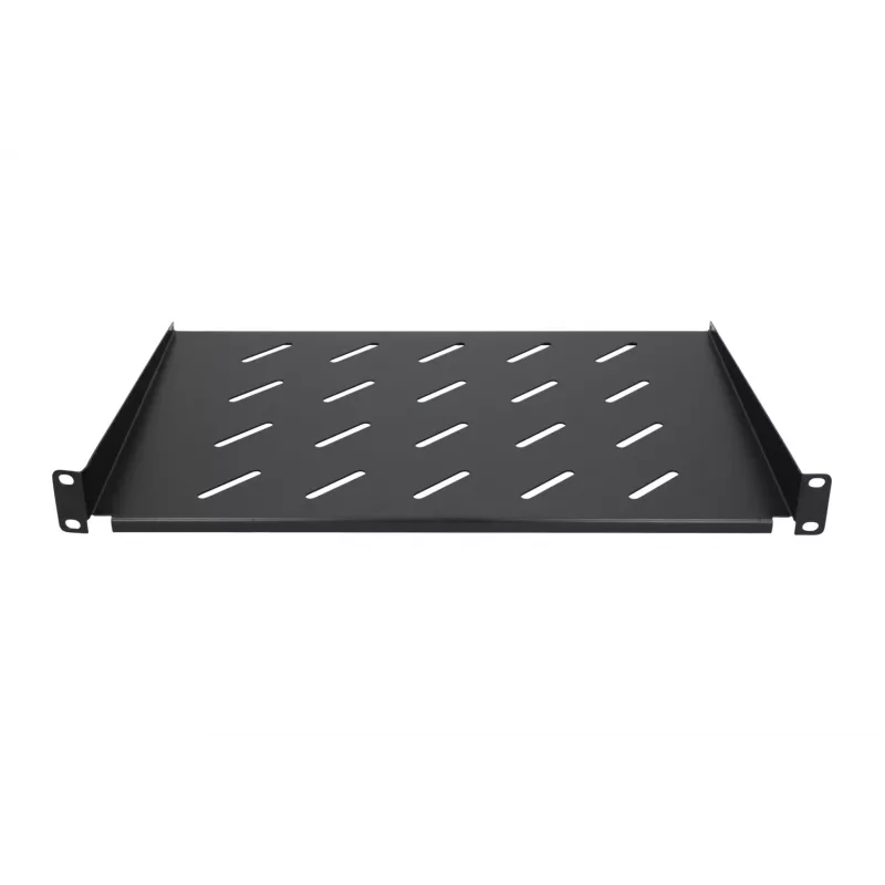 Polica Extralink SHELF 1U pre 19-palcové nástenné skrine, 1U, 300 mm, čierna, kovová