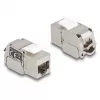 DeLOCK Keystone modul RJ45 konektor samica na LSA Kat.6A s LED strieborno-biela