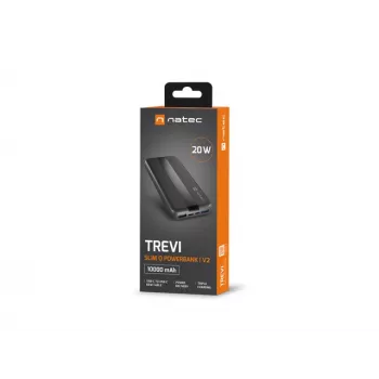 NATEC TREVI SLIM Q V2 lítium-polymérová (LiPo) 10000 mAh čierna