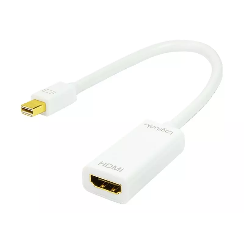 Video káblový adaptér LOGILINK Mini DisplayPort na HDMI typ A CV0036A, 0,1 m, sivý