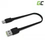 USB-A na USB-C kábel Green Cell KABGC03 – 0,25 m, čierny, 480 Mbit/s